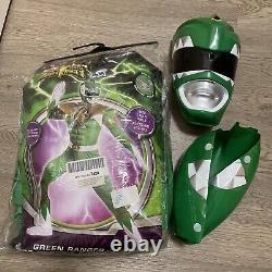Green Ranger Adult Costume Power Rangers Mens Muscle Cosplay Halloween XL Used