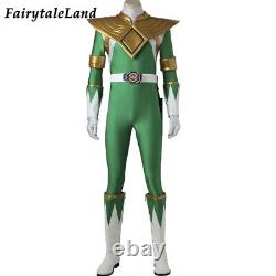 Green Ranger Burai Cosplay Costume Dino Rangers Tommy Oliver Outfit Gold Armor