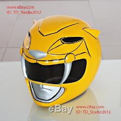 Halloween Costume Cosplay Mask Mighty Morphin Yellow Power Ranger Helmet PR17