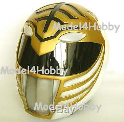Inside Clip-Lock! Cosplay! Mighty Morphin Power WHITE RANGER 1/1 Scale Helmet