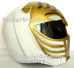 Inside Clip-Lock! Cosplay! Mighty Morphin Power WHITE RANGER 1/1 Scale Helmet