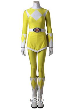 Japan Power Ranger Zyuranger Tiger Ranger Cosplay Costume Yellow Jumpsuit +Boots