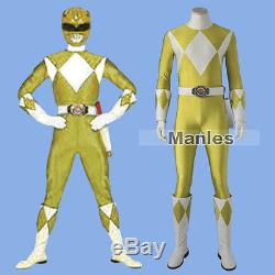 Japan Power Rangers Zyuranger Boy Cosplay Tiger Ranger Costume Yellow Jumpsuit