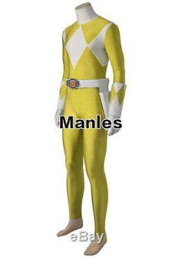 Japan Power Rangers Zyuranger Boy Cosplay Tiger Ranger Costume Yellow Jumpsuit