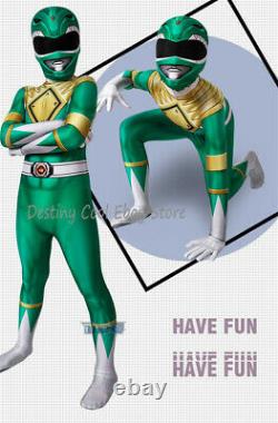 Kids Jumpsuits Mighty Morphin Power Rangers Cosplay Dragon Ranger Zentai Kostüme