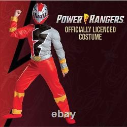 Kids Power Rangers Dino Fury Red Ranger Costume Large (10-12)