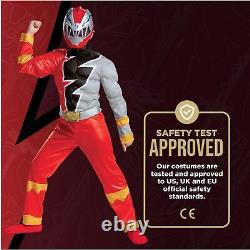 Kids Power Rangers Dino Fury Red Ranger Costume Large (10-12)