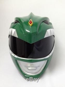 Light Up Wearable Green Mighty Morphin Power Rangers Helmet Cosplay Prop Costume