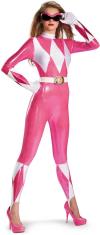 Licensed Power Rangers Pink Ranger Sassy Bodysuit Adult Women's Costume