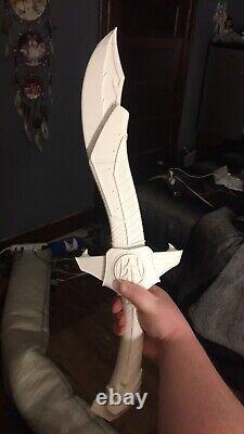 Life Size White Ranger Saba Sword Power Rangers Anime Cosplay Kit 3D Printed