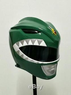 Light Up Version Mighty Morphin Green Power Rangers Helmet stunt Costume Cosplay
