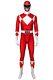 MMPR Red Ranger Suit Costume Cosplay Jumpsuit