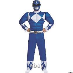 Men's Blue Ranger Classic Muscle Costume Mighty Morphin