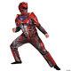 Men's Red Ranger Muscle Costume Power Rangers Movie 2017