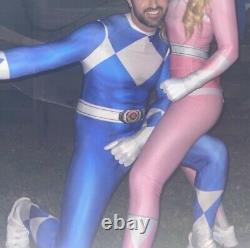 Mens Power Ranger Zentai Skinsuit Speedsuit Bodysuit Spandex Cosplay Costume M