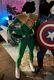 Mighty Morphin Power Ranger Green Tommy Cosplay Costume Set sentai no helmet