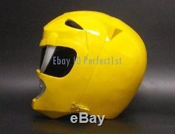 Mighty Morphin Power Ranger Helmet Yellow Custom Wearable Cosplay Halloween New