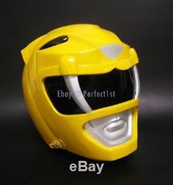 Mighty Morphin Power Ranger Helmet Yellow Custom Wearable Cosplay Halloween New