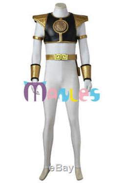 Mighty Morphin Power Ranger Thomas Tommy Oliver White With Boots Cosplay