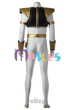 Mighty Morphin Power Ranger Thomas Tommy Oliver White With Boots Cosplay