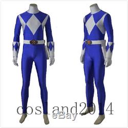 Mighty Morphin Power Rangers Billy Blue Ranger Cosplay Party Halloween Unisex