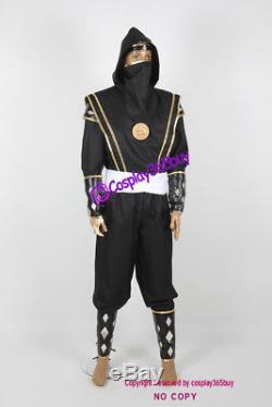 Mighty Morphin Power Rangers Black Ninjetti Ranger Cosplay Costume include coin