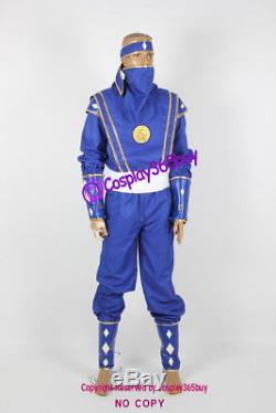 Mighty Morphin Power Rangers Blue Ninjetti Ranger Cosplay Costume include coin