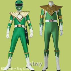 Mighty Morphin Power Rangers Cosplay Costume Green Dragon Ranger Zentai Kostüme