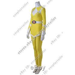 Mighty Morphin Power Rangers Cosplay Tiger Ranger Boy Costume Yellow Uniform