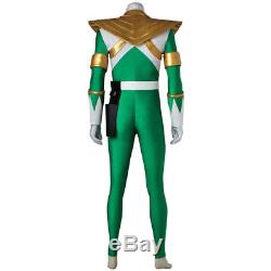 Mighty Morphin Power Rangers Green Dragon Ranger Uniform Costume Cosplay Suit