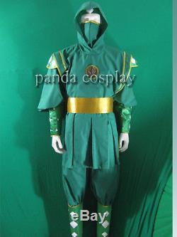 Mighty Morphin Power Rangers Green Ninjetti Ninja Ranger Cosplay Costume