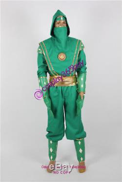 Mighty Morphin Power Rangers Green Ninjetti Ranger Cosplay Costume include coin