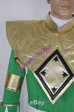 Mighty Morphin Power Rangers Green Ranger Cosplay Costume Light Green version