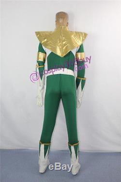 Mighty Morphin Power Rangers Green Ranger Cosplay Costume and swords combined