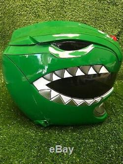 Mighty Morphin Power Rangers Green Ranger Helmet Wearable Prop Cosplay Life Size