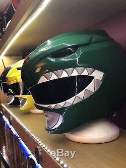 Mighty Morphin Power Rangers Green Ranger Suit Helmet Cosplay Prop Costume LOOK