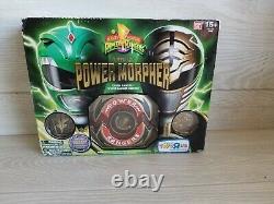 Mighty Morphin Power Rangers Legacy Morpher Green White Ranger Box Coins Cosplay