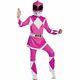 Mighty Morphin Power Rangers Pink Deluxe Costume NEW 4-6x Small Child Girl