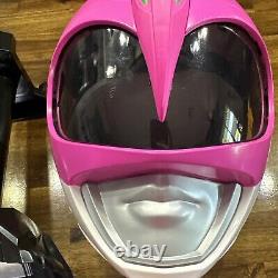 Mighty Morphin Power Rangers Pink Helmet Adult Cosplay Lightning Collection