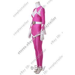 Mighty Morphin Power Rangers Ptera Ranger Mei Cosplay Costume Pink Suit Uniform