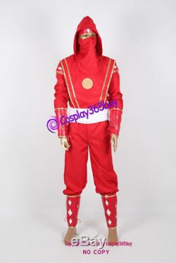Mighty Morphin Power Rangers Red Ninjetti Ranger Cosplay Costume include coin