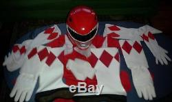 Mighty Morphin Power Rangers Red Ranger Helmet Prop Cosplay lot
