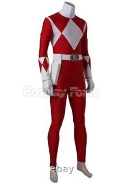 Mighty Morphin Power Rangers Red Tyranno Ranger Geki Cosplay Costume Men C08828
