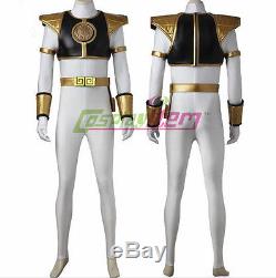 Mighty Morphin Power Rangers Tyranno Ranger White Ranger Cosplay Costume custom