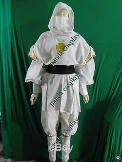 Mighty Morphin Power Rangers White Ninjetti Ninja Ranger Cosplay Costume