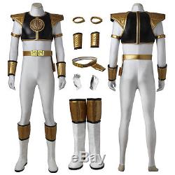 Mighty Morphin Power Rangers White Ranger Cosplay Costume Handmade