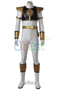 Mighty Morphin Power Rangers White Ranger Cosplay Costume Handmade