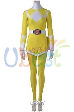 Mighty Morphin Power Rangers Yellow Tiger Ranger Cosplay Costume Custom Made
