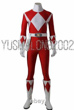 Mighty Morphin Power Rangers ZYURANGER Geki Red Cosplay Costume Jumpsuit