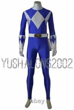 Mighty Morphin Power Rangers ZYURANGER Tommy Billy Blue Cosplay Costume Jumpsuit